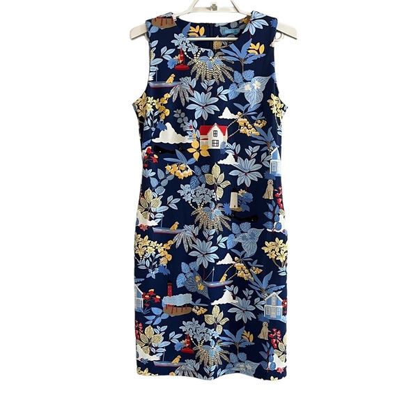 J. McLaughlin Dresses & Skirts - J. McLaughlin Tropical Dog Fishing Boat Sheath Dress